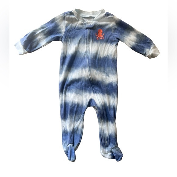 Carter’s Boys Octopus Tie Dye Sleep and Play Pajamas | 9M NWOT - Picture 1 of 4